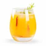 Rosemary Peach Gin Cocktail - 1.5oz Gin, .75oz Rosemary Peach Syrup, .75oz Lime Juice